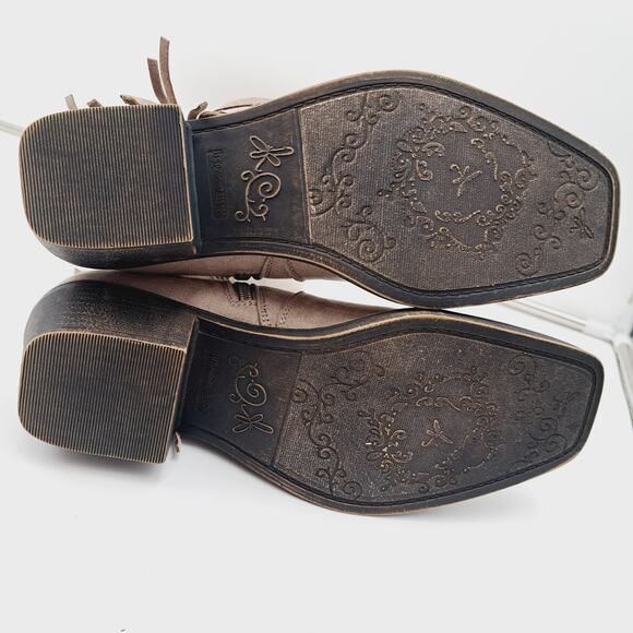 SO® Singalong Women's Boho Cowgirl Cottage core Fringe Knee-High Boots 8.5 - Picture 7 of 11